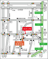 海部津島の不動産会社・あま土地への案内図です。あま市七宝町の不動産会社。